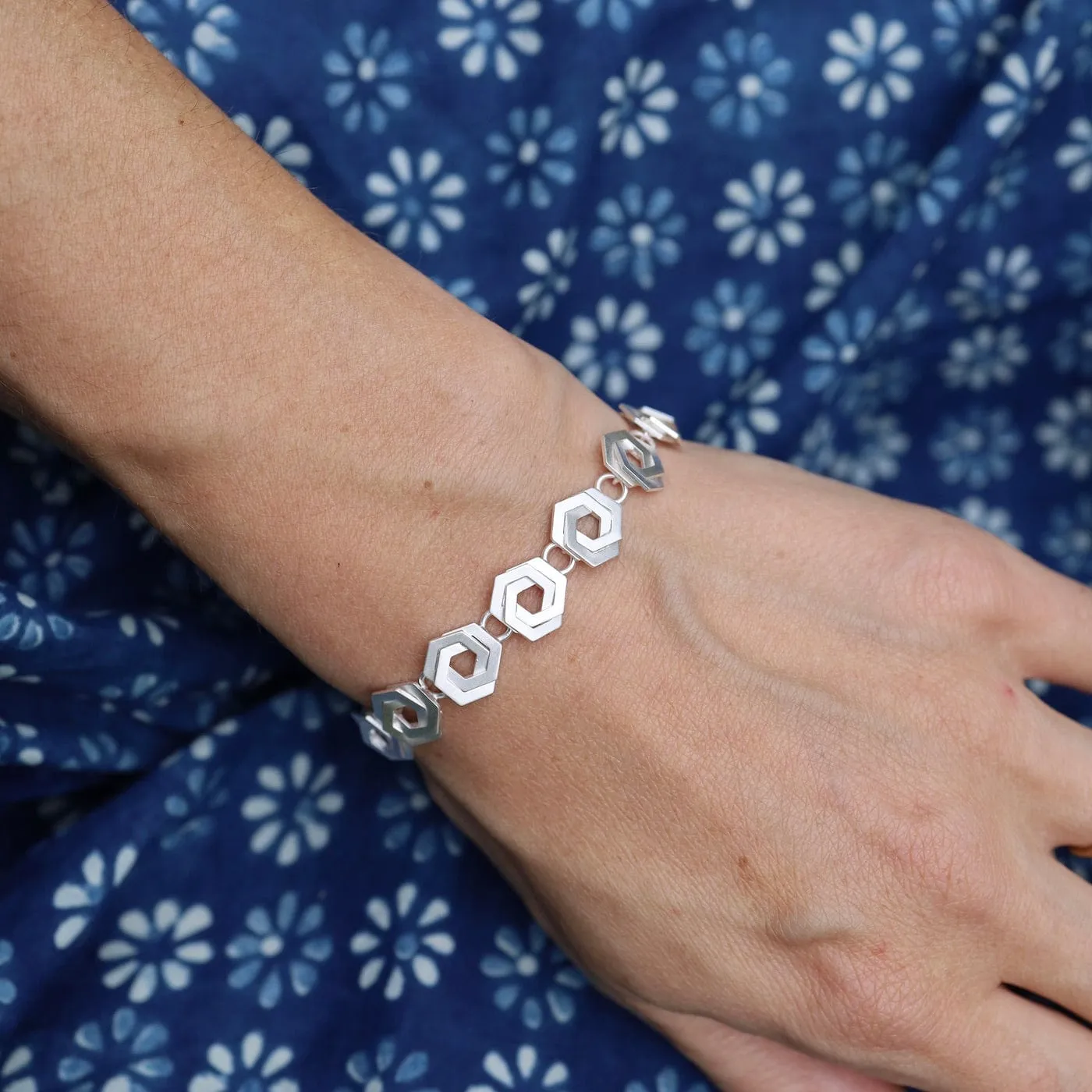 Bee Mine Double Hex Link Bracelet
