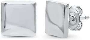 BERRICLE Sterling Silver Square Fashion Stud Earrings for Unisex (Yellow Gold Flashed, Rhodium Plated)