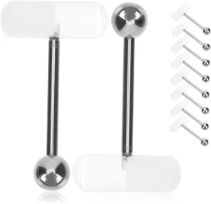 BESPORTBLE Steel Tongue Piercing Navel Barbell Ring Comfortable Daily Wear and Special Events