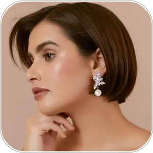 Big Silver Chandelier Earrings for Women Dangling Bling Large Rhinestone Earrings Formal Jewelry