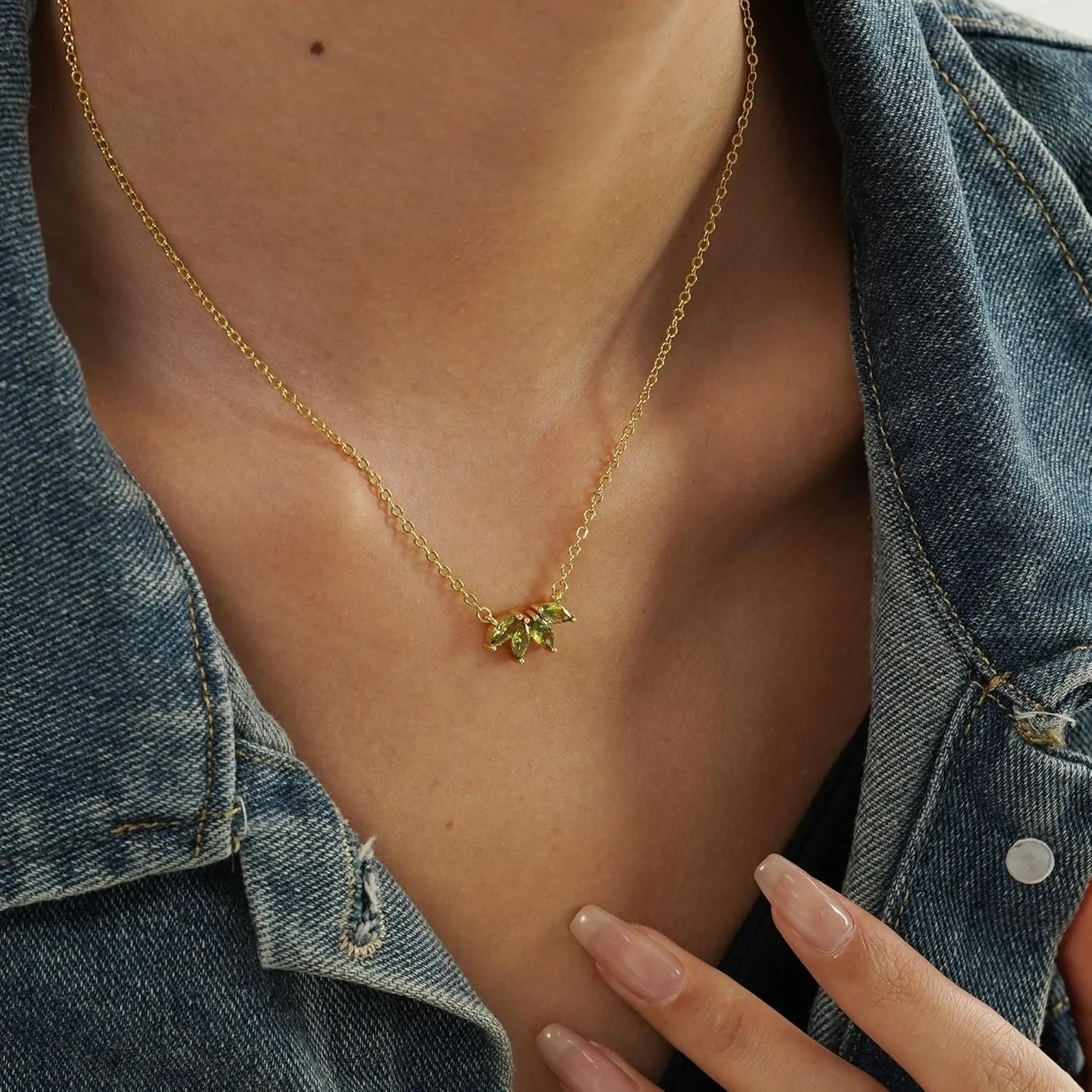 Birthstone Necklace for Women Girls Birthday Gifts 12 Months Diamond Birthstone Necklace Dainty Crystal Gifts for Women Anniversary Necklace Girls Mother Wife Daughter Girlfriend Her