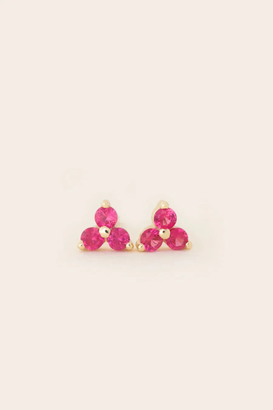 BIRTHSTONE STUDS- July/Ruby