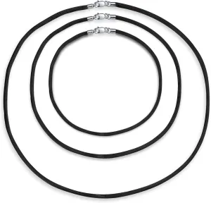 Bling Jewelry Colors Soft Thin Satin Silk Cord Strand Necklace For Pendant Layering Women Men Teen .925 Sterling Silver Lobster Claw Clasp 14, 16, 18, 20, 24, 36 Inch