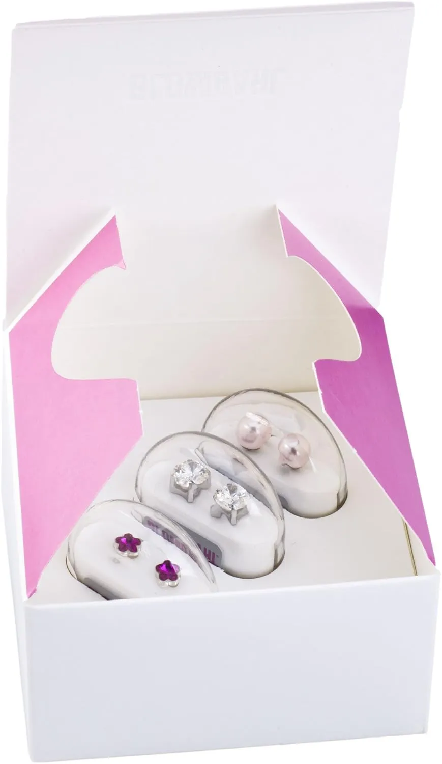 Blomdahl | Hypoallergenic | Natural Titanium Light Rose Pearl Stud Earrings | Best Choice For Sensitive Ears