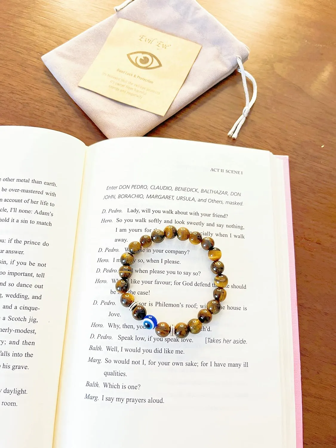 Blue Evil Eye Bracelets,Evil Eye Lucky Bracelet for Protection Blessing,Black Bead Protection Jewelry Handmade Bracelet for Women Men Gift