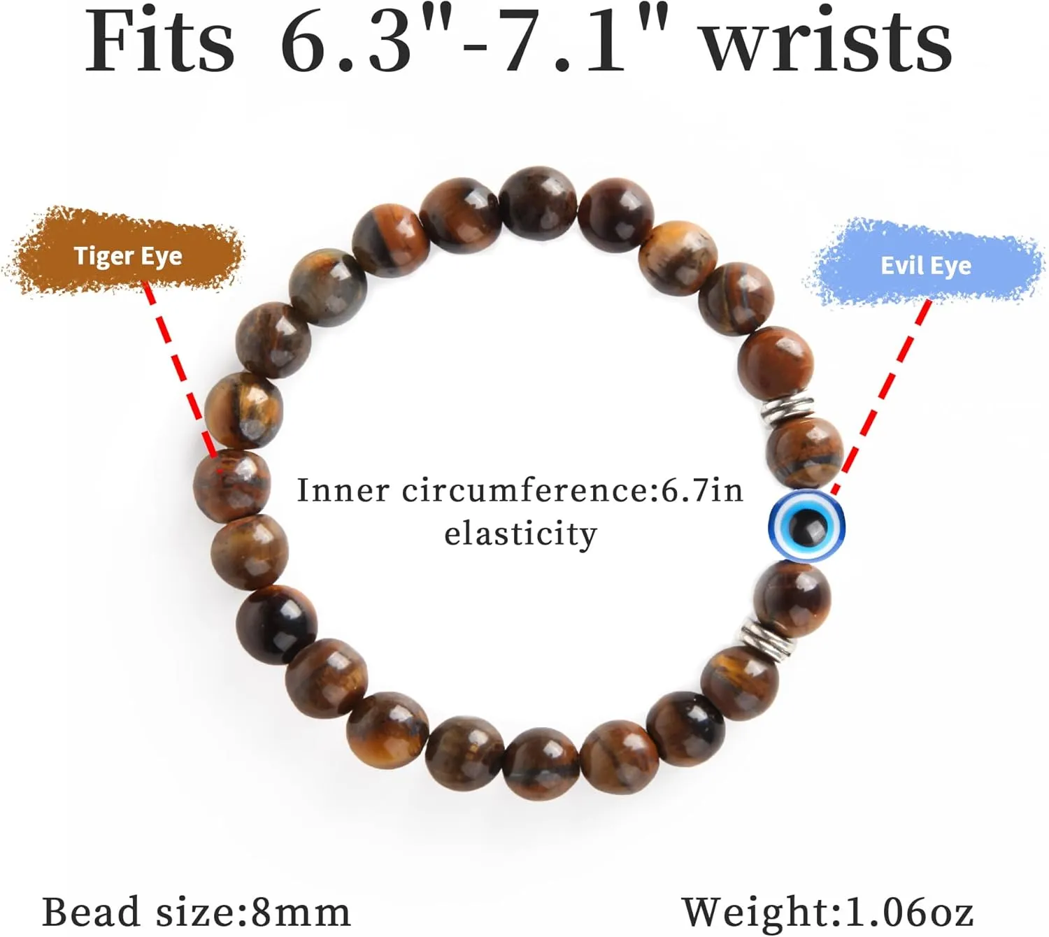 Blue Evil Eye Bracelets,Evil Eye Lucky Bracelet for Protection Blessing,Black Bead Protection Jewelry Handmade Bracelet for Women Men Gift