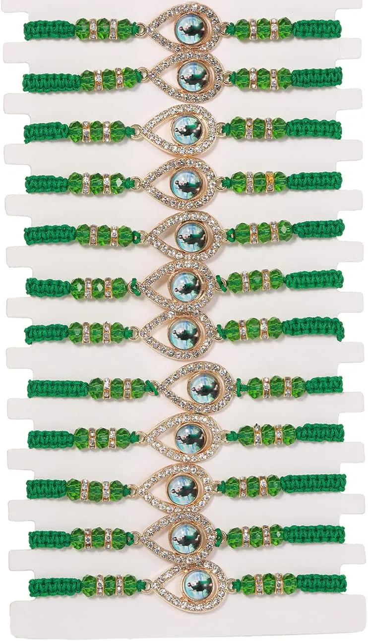 BONITTER 12 PCS Virgin Mary/Saint Benedict/Saint Jude bracelet Rosary Handmade Red Knot String Bracelets Luck bracelet Men Or Women As Gifts and Used in Prayer bracelet (Tear Saint Jude)