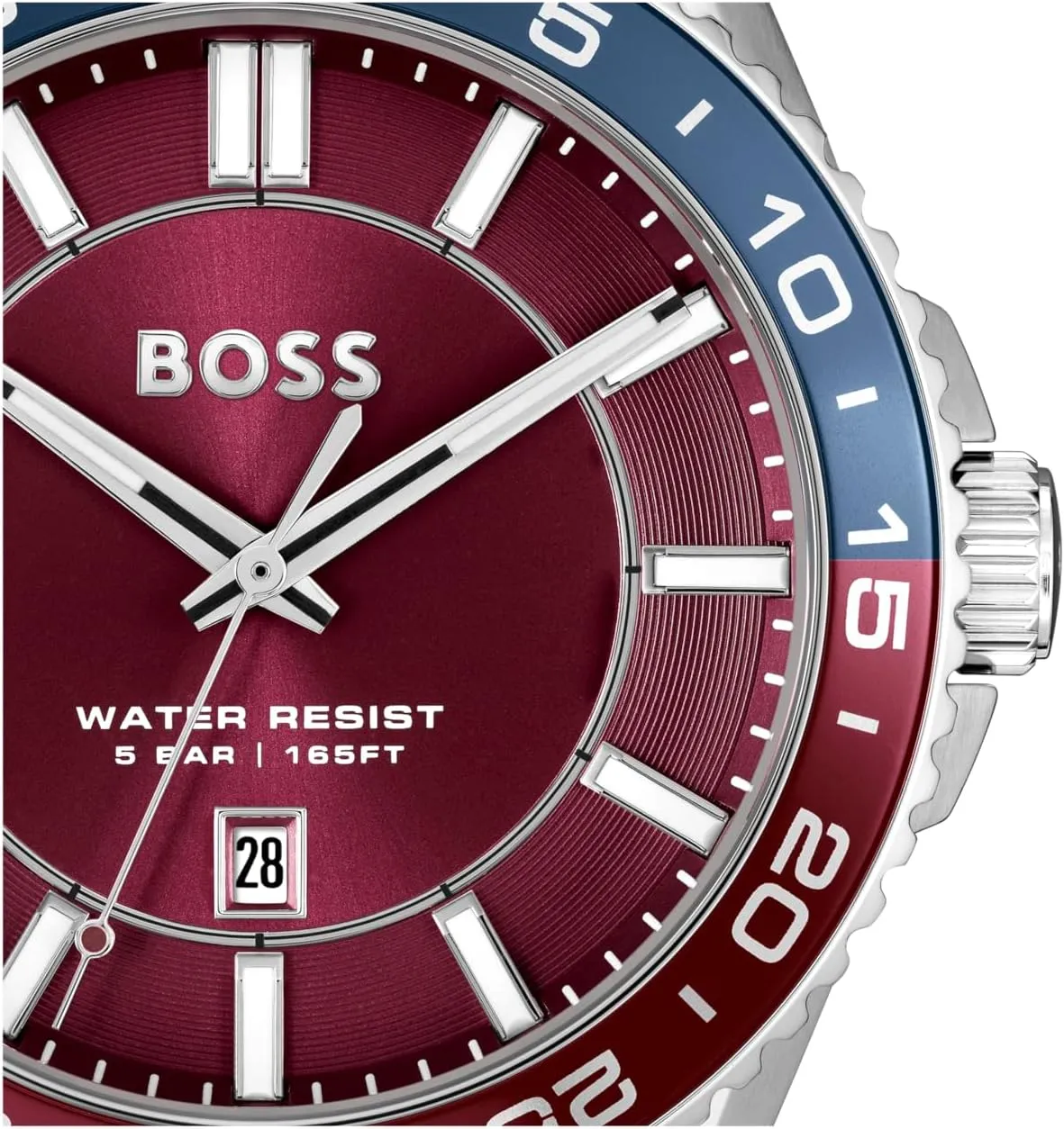 BOSS Runner Men's 3H Quartz Watch, Stainless Steel, 5ATM/50m Water Resistant - Sporty and On-Trend Timepiece - Gift for Him, 44mm
