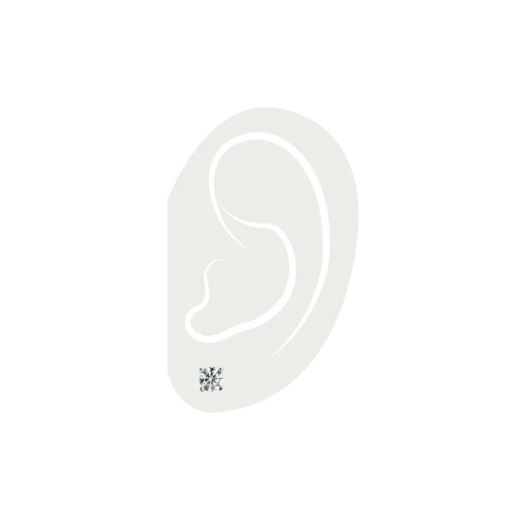 BRIGHT DOBLE SOLITAIRE EARRING