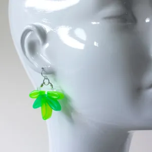 Bright Green Bloom Earrings by Emma Gerard