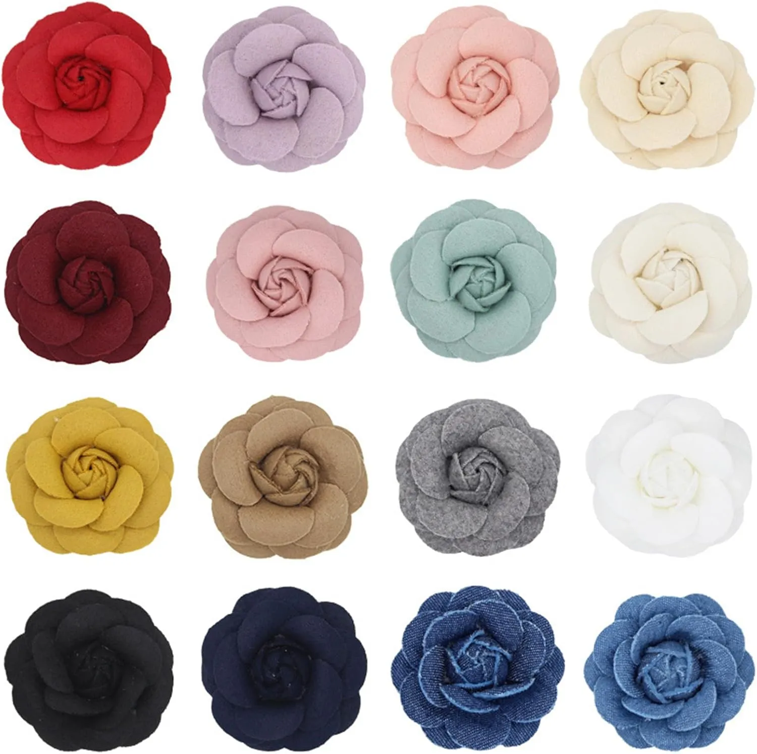 Camellia Hair Clip and Brooch Pin for Women Dainty Flower Broochs Lapel Pins Designer Inspired Camellia Peony Rose Brooches Flower DIY Clothing Shoes Hats Accessories Wedding Party Dance Banquet Dress Suit Ceremony Jewelry Accessories