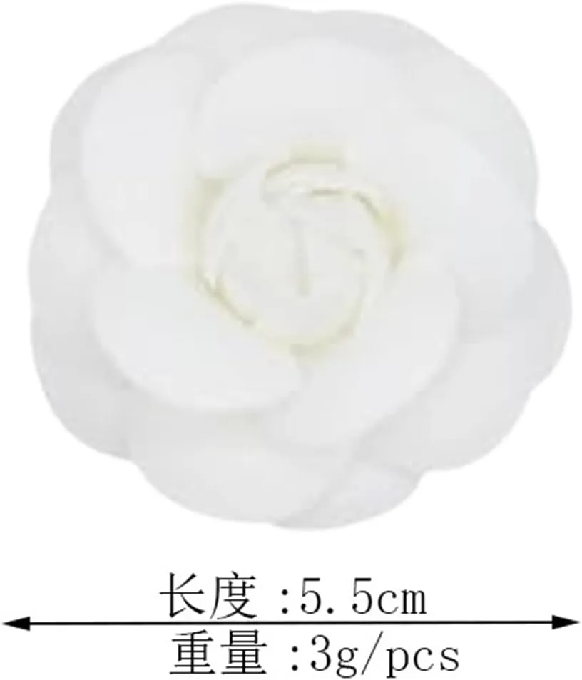 Camellia Hair Clip and Brooch Pin for Women Dainty Flower Broochs Lapel Pins Designer Inspired Camellia Peony Rose Brooches Flower DIY Clothing Shoes Hats Accessories Wedding Party Dance Banquet Dress Suit Ceremony Jewelry Accessories