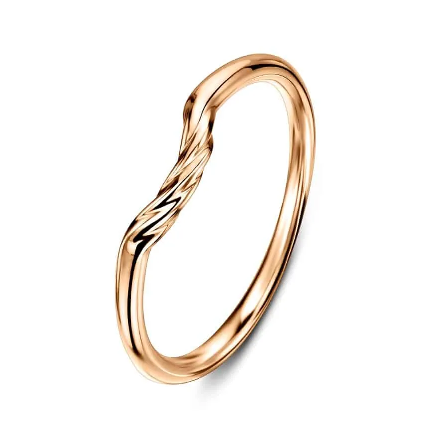Cannelé Twist Plain Wedding Ring