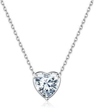 ChicSilver 925 Sterling Silver 12 Months Sparkling Round Cut Created Birthstone Pendant Necklace, 16 Inch Rolo Chain (with Gift Box)