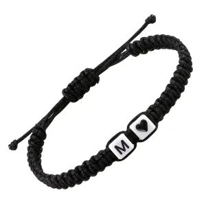 Christmas Gift Valentine's Day Gift Ideas Letter Initial Bracelet for Men Women Teens Son Daughter,Cute Anniversary Birthday Gift Matching Couple Bracelets for Him Her Boyfriend Girlfriend (M)