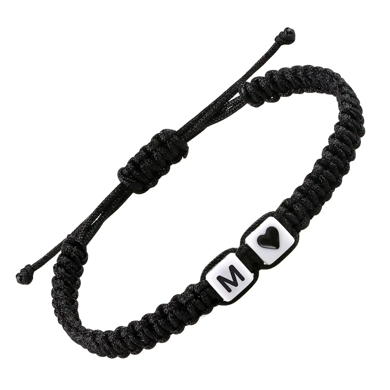 Christmas Gift Valentine's Day Gift Ideas Letter Initial Bracelet for Men Women Teens Son Daughter,Cute Anniversary Birthday Gift Matching Couple Bracelets for Him Her Boyfriend Girlfriend (M)