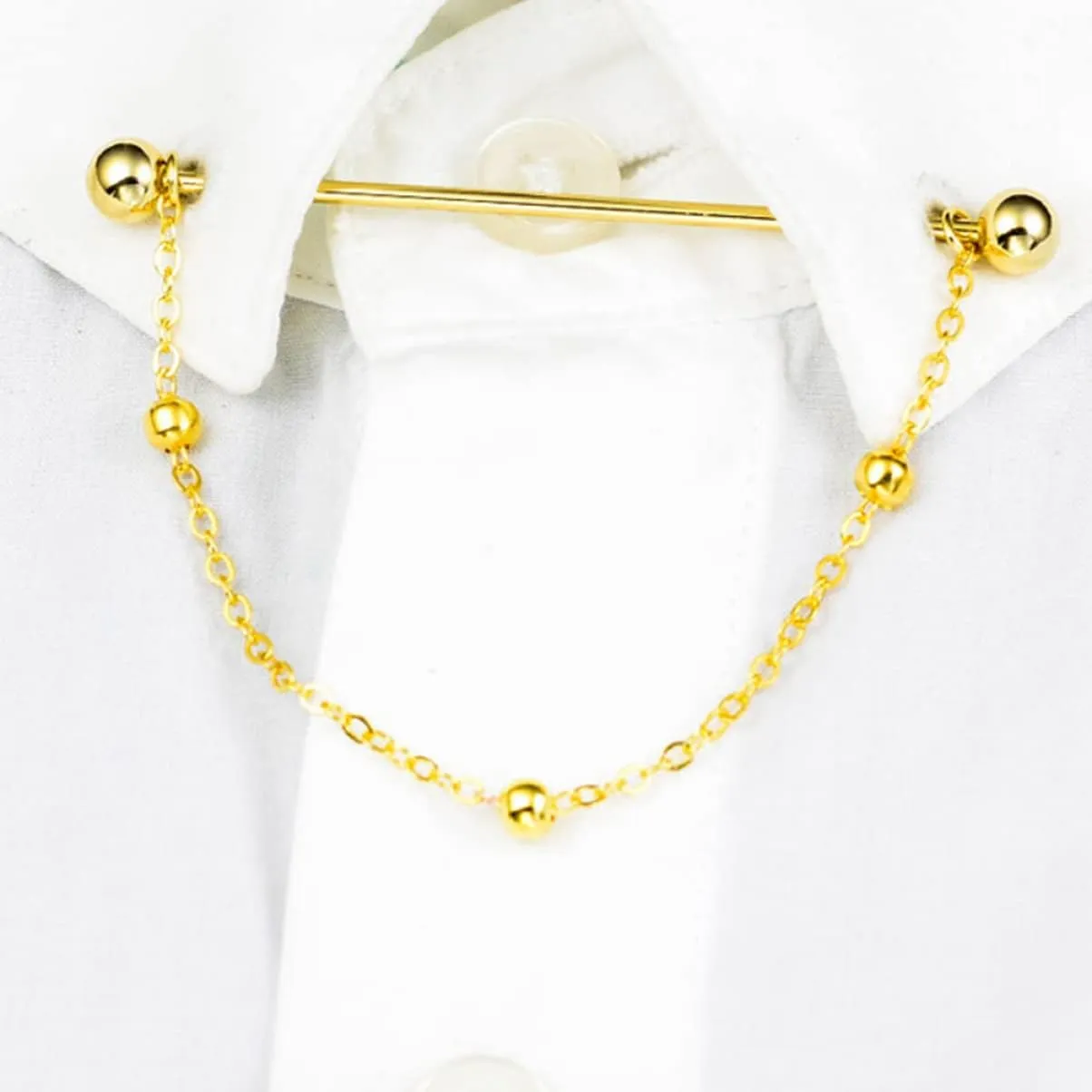 Ciieeo 2pcs Chain Pins Round Brass Clip Decor