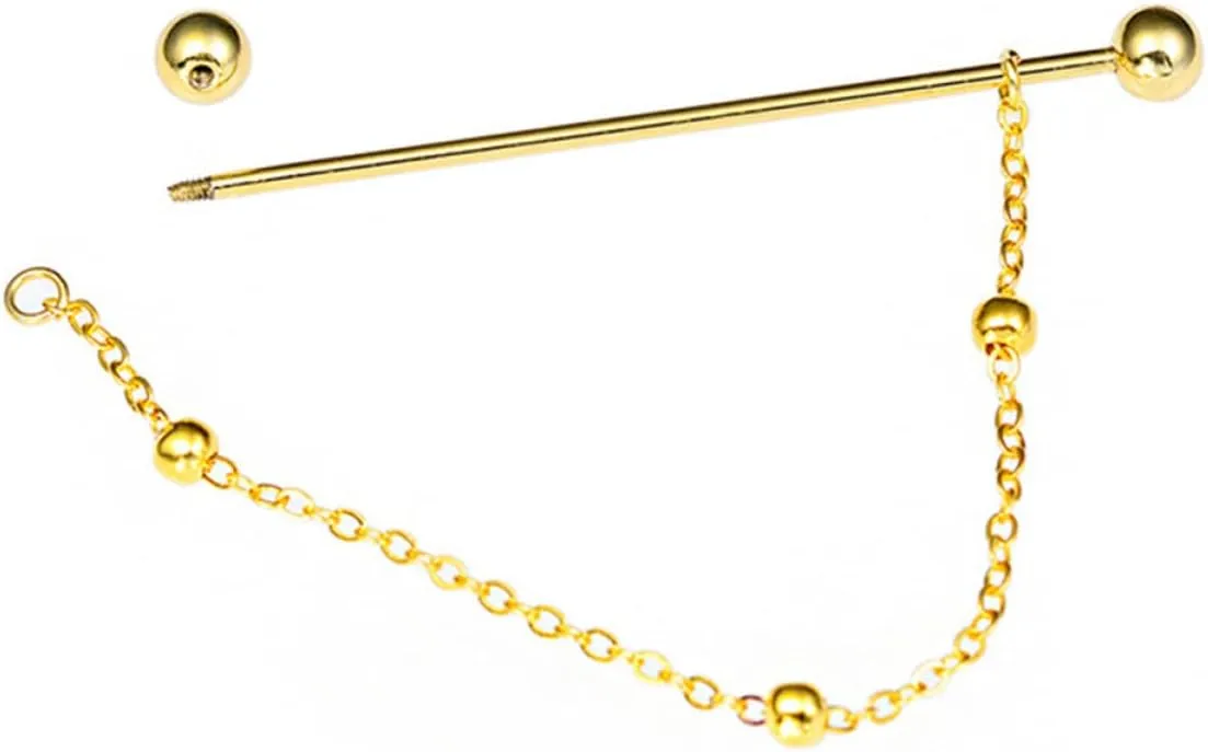 Ciieeo 2pcs Chain Pins Round Brass Clip Decor