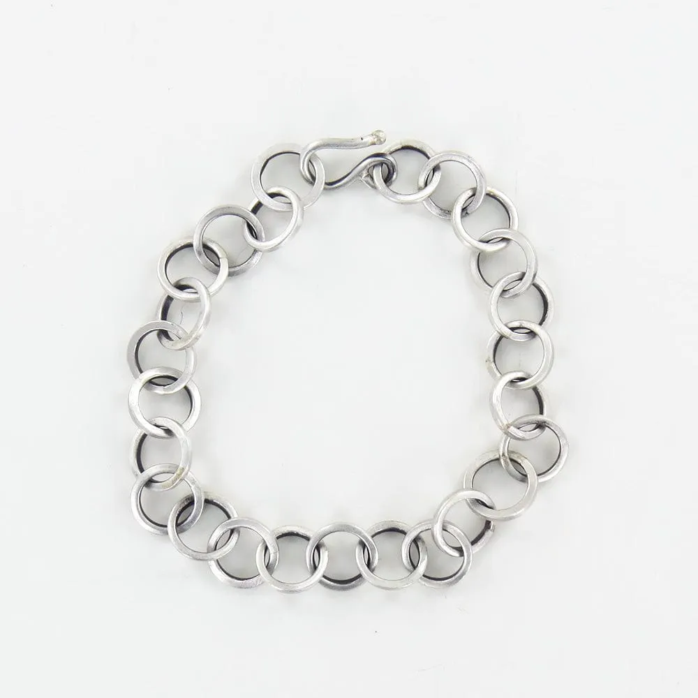 Circle Link Bracelet - Sterling Silver
