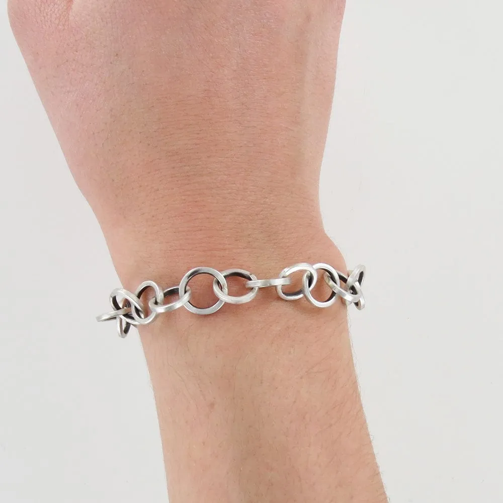 Circle Link Bracelet - Sterling Silver