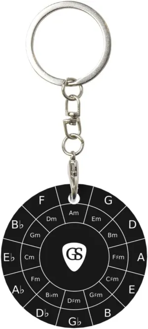 Circle Of Fifths Musicians Keychain, Key Chain Keychains Organizer Keyring Holder for Women Men Boys Girls