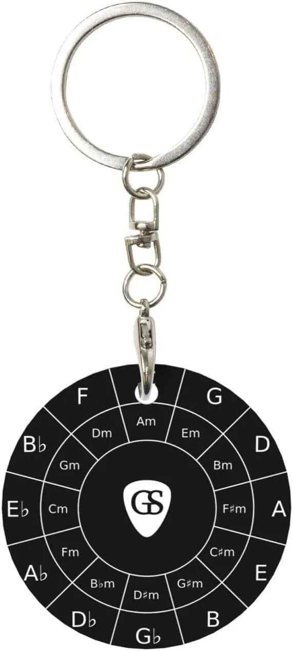 Circle Of Fifths Musicians Keychain, Key Chain Keychains Organizer Keyring Holder for Women Men Boys Girls