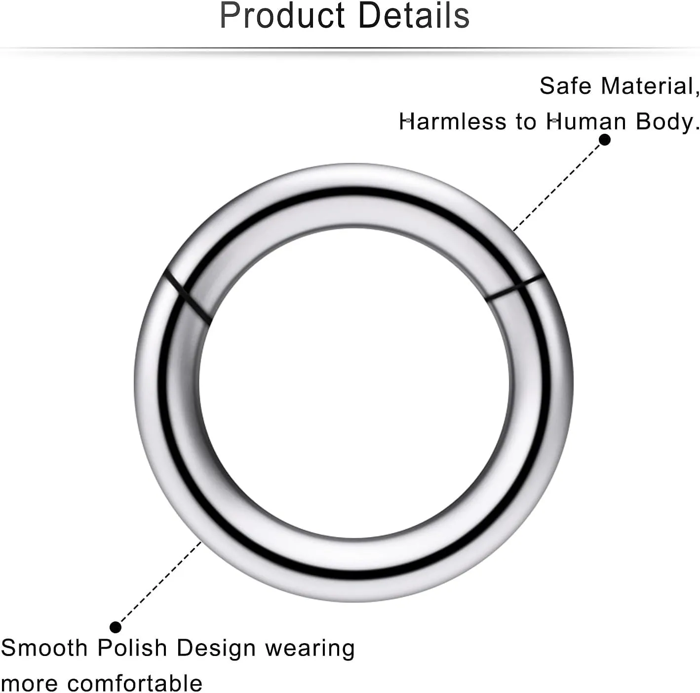 Cisyozi 8G 6G 4G 2G Titanium Septum Rings Hinged Ear Gauges Hoop Earrings Clicker Stretching kit Hypoallergenic Medical Implant Septum Nose PA Rings Piercing Jewelry Women Men 12mm 14mm 16mm 19mm