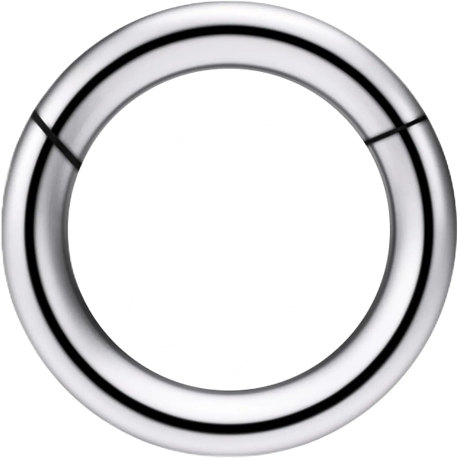 Cisyozi 8G 6G 4G 2G Titanium Septum Rings Hinged Ear Gauges Hoop Earrings Clicker Stretching kit Hypoallergenic Medical Implant Septum Nose PA Rings Piercing Jewelry Women Men 12mm 14mm 16mm 19mm