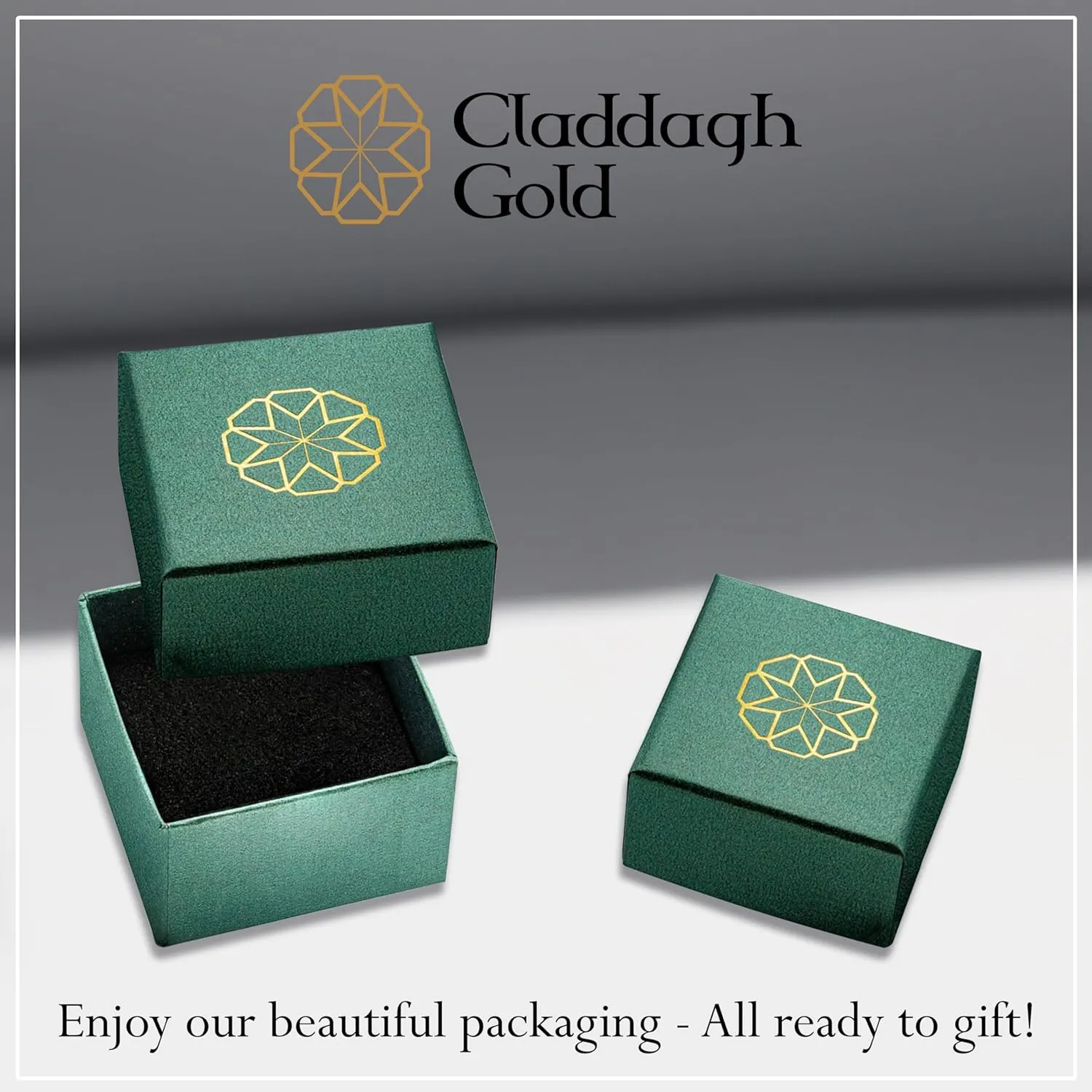Claddagh Gold Men's 10K or 14K Circle Outline Ring Available in Yellow Rose and White Gold with multiple ring sizes