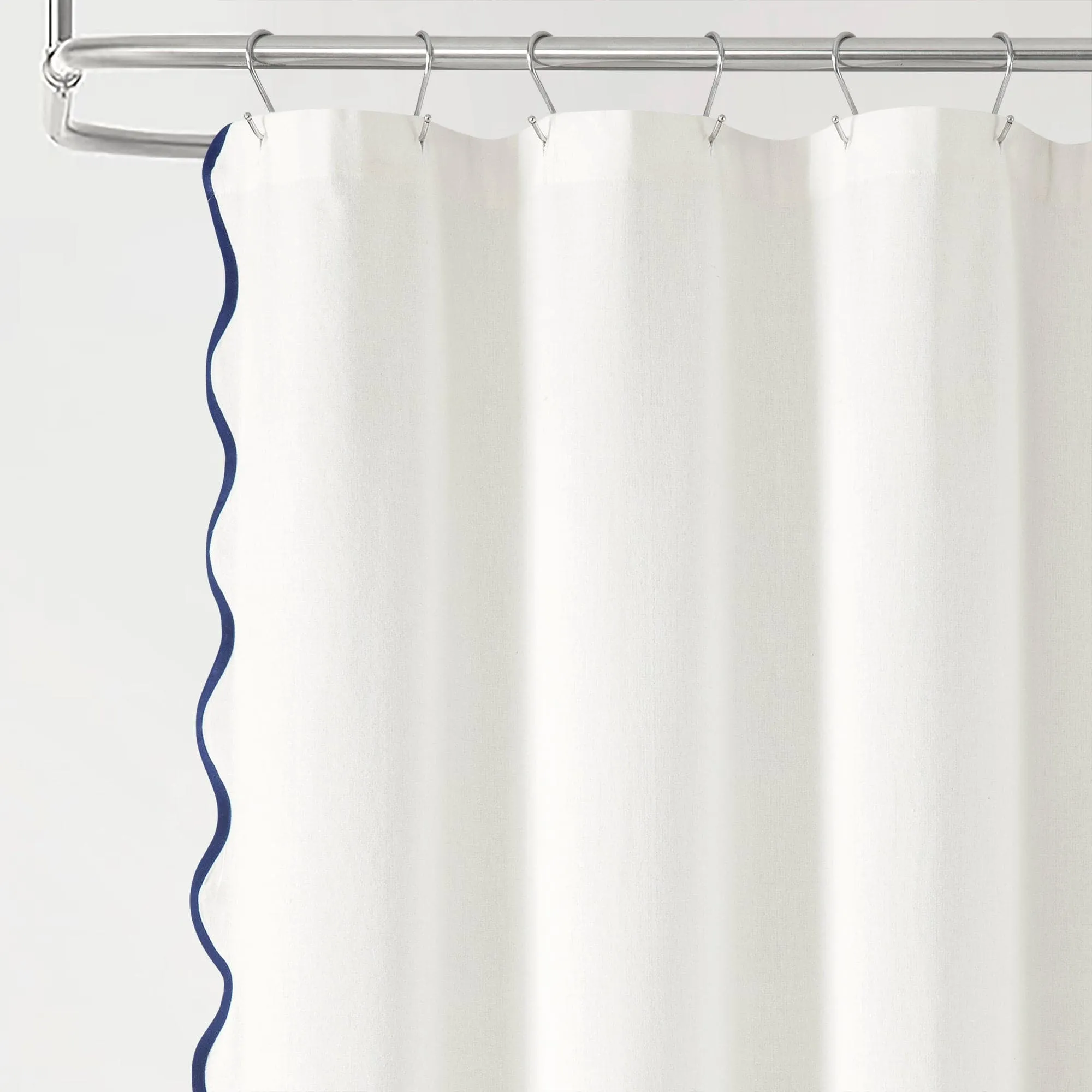 Coastal Chic Scalloped Edge Shower Curtain