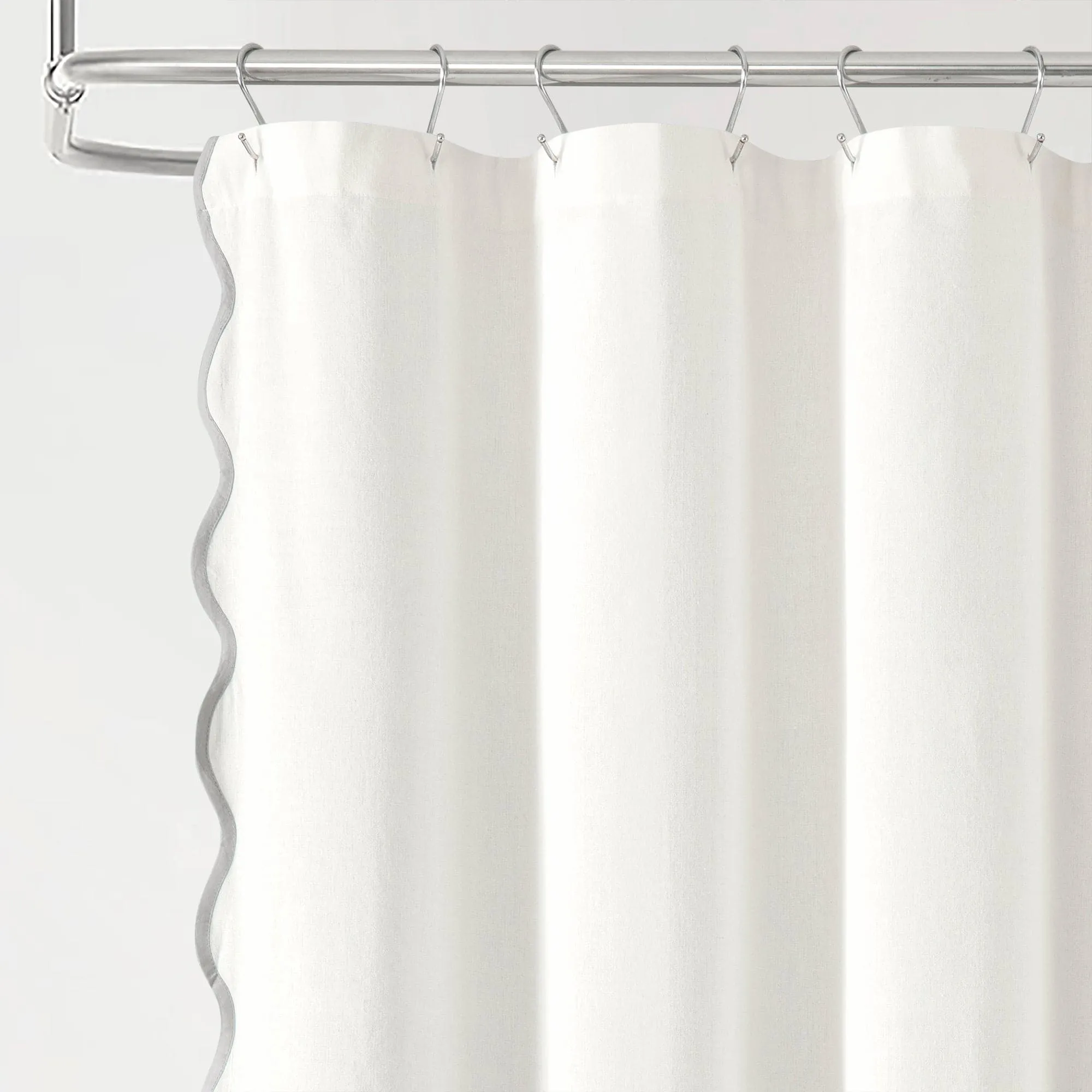 Coastal Chic Scalloped Edge Shower Curtain