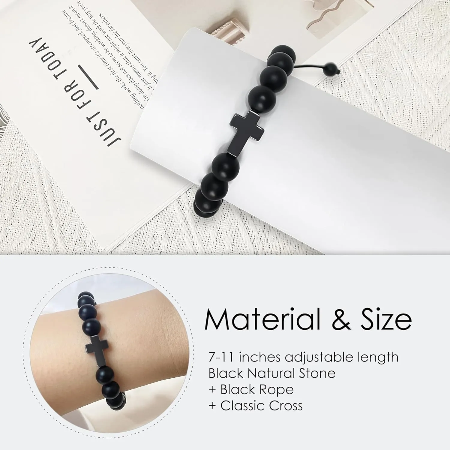 Cross Bracelets for Men Gifts for Father's Day Birthday Christmas Christian Gift Cross Jewellery Religious Easter Basket Gifts