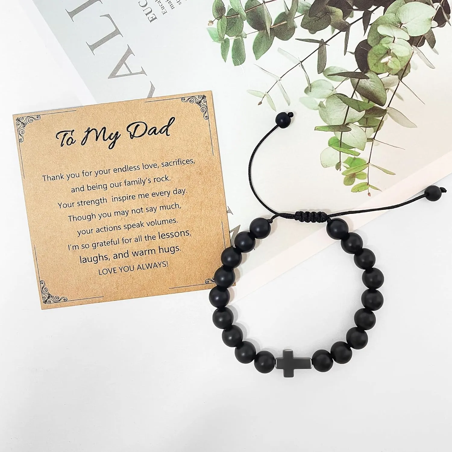 Cross Bracelets for Men Gifts for Father's Day Birthday Christmas Christian Gift Cross Jewellery Religious Easter Basket Gifts
