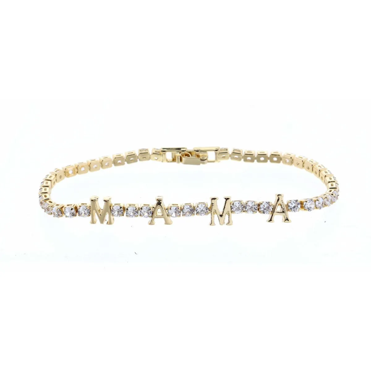 Crystal Bracelet, Gold, Mama
