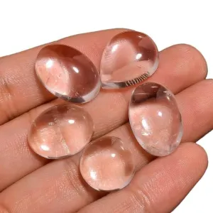 Crystal Quartz Loose Gemstones 100 Carat Wholesale Lot 3 to 5 Pcs Natural Clear Crystal Cabochons for Jewelry Making Wire Wrapping Chakra Healing Reiki Wedding Gift