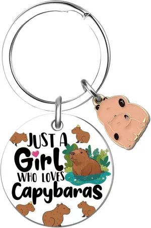 Cute Capybara Keychain Gifts for Women Capybara Gifts for Girls Friends Unique Birthday Christmas Gift Ideas Cute Stuff Capybaras Accessories for Teen Girl Capybaras Lovers