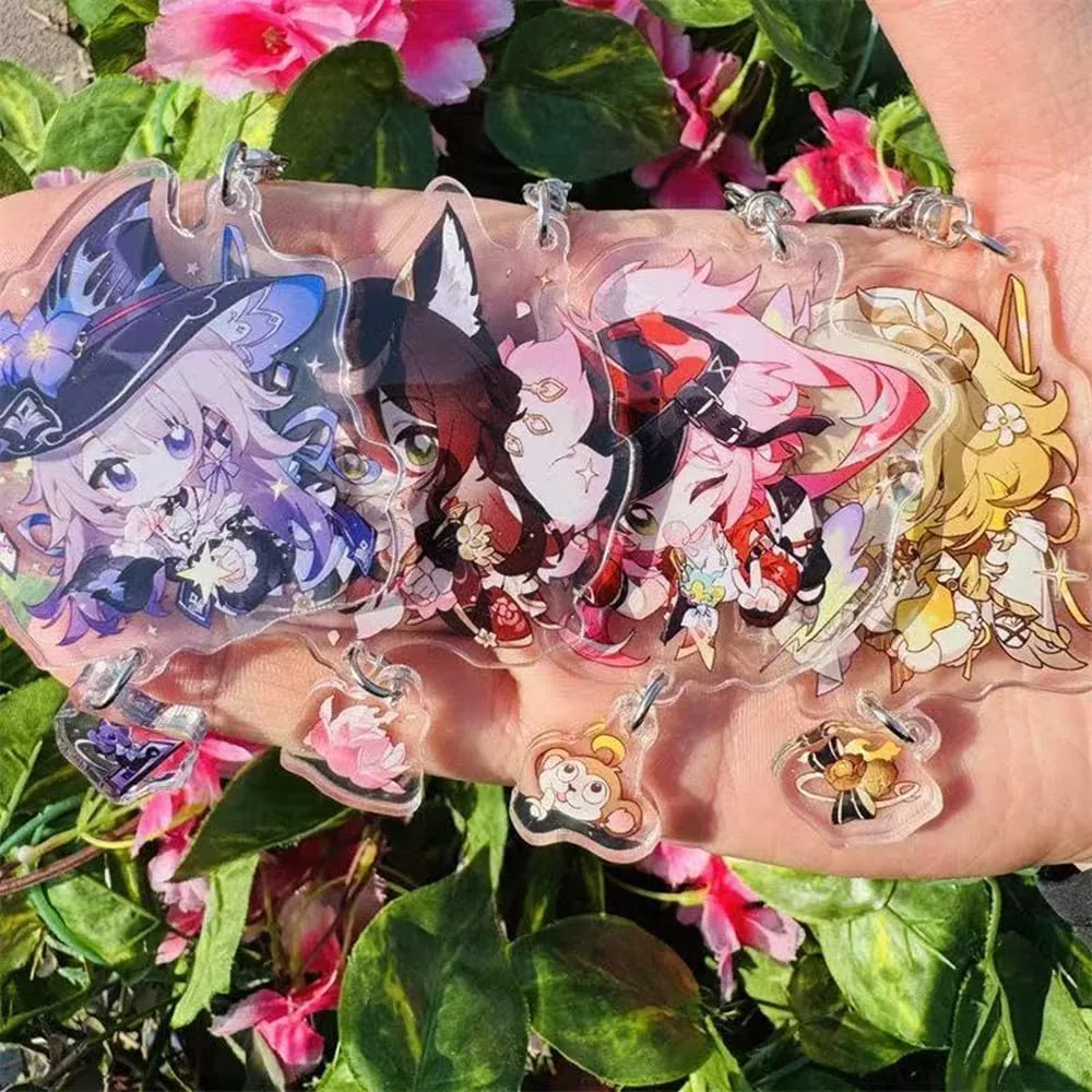 Cute Game Honkai Star Rail Cosplay Acrylic Keychain Accessories Pendant Key Chain Rings For Backpacks Fans Gifts