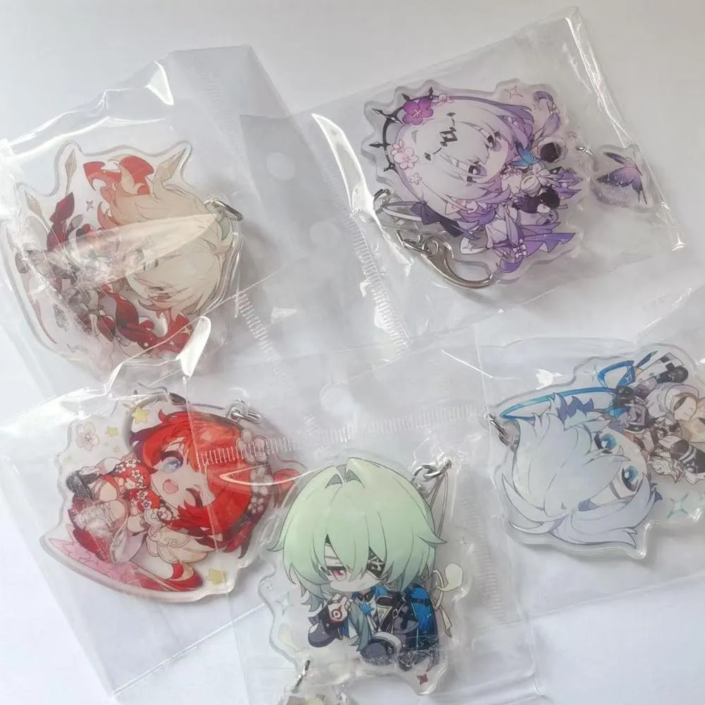 Cute Game Honkai Star Rail Cosplay Acrylic Keychain Accessories Pendant Key Chain Rings For Backpacks Fans Gifts