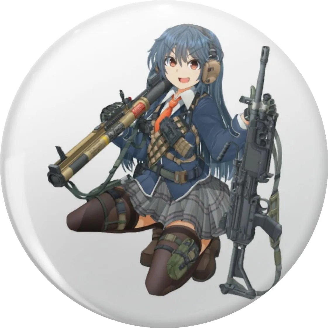 Cute Graphic Military Anime Cute Gun Omg The Best Boys Girls Pin Lapel Pin Brooch Steel Pins Badge 0.75"