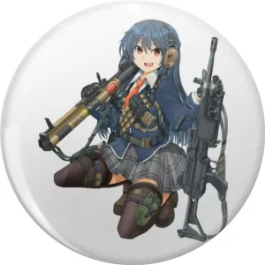 Cute Graphic Military Anime Cute Gun Omg The Best Boys Girls Pin Lapel Pin Brooch Steel Pins Badge 0.75"