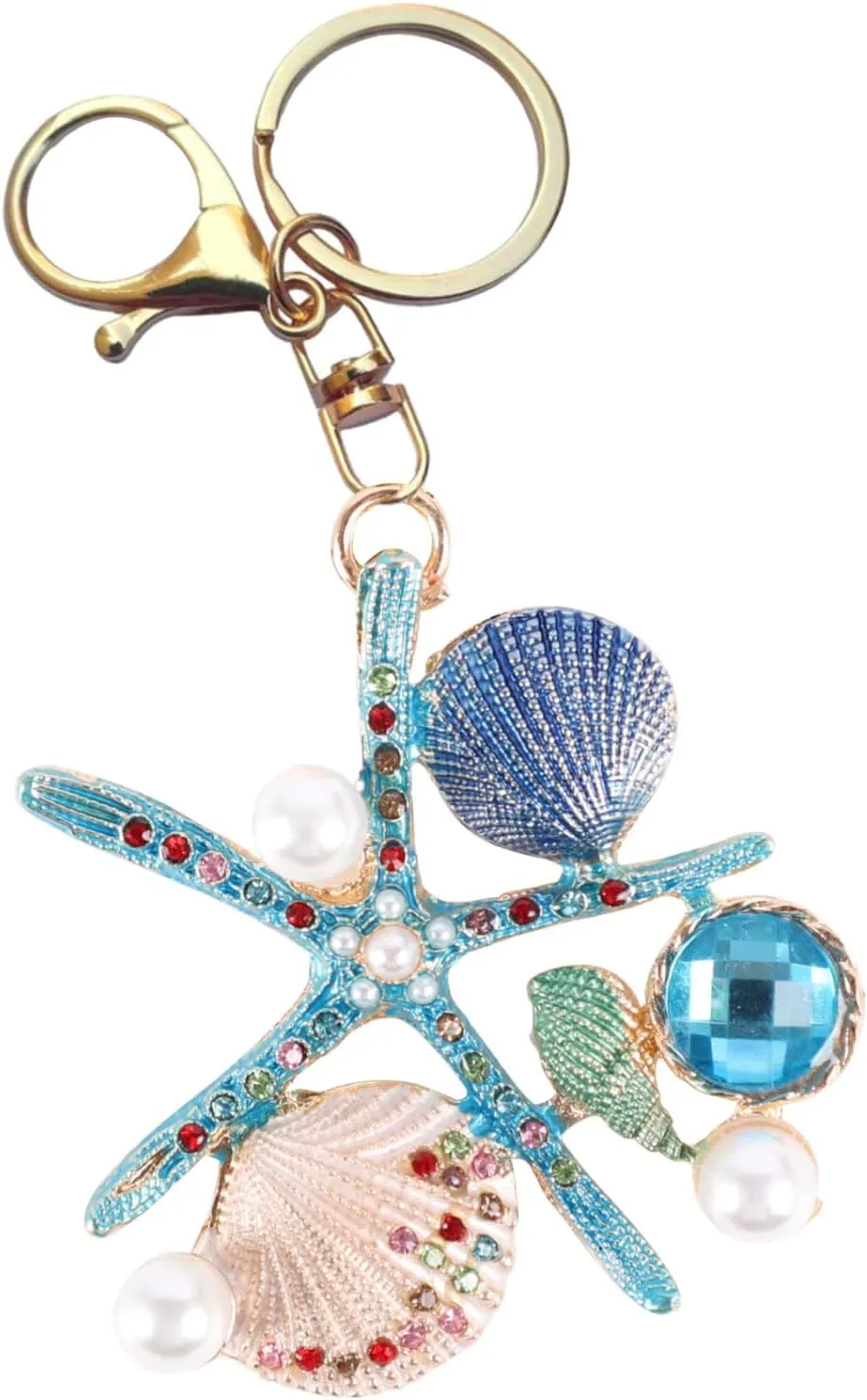 Cute Keychain,Lovely Rhinestone Silicone Key Decoration for Women,Sparkling Keyring Crystal Purse Pendant,Gift to Friends