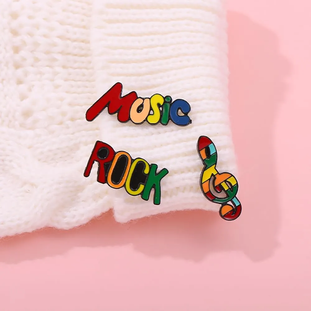 Cute Music Guitar Enamel Brooch Pin for Women Girls Men Violin Musicial Instrument Badge Brooches Pins Fashion Jewelry Gifts for Hat Clothes Backpack Lapel Pins