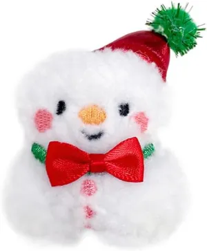 Cute Plush Snowman Bow Christmas Decoration Brooch Lapel Pins for Women Girls Dainty Red White Ornament Santa's Hat Cartoon Brooch Suit Shirt Sweater Hat Bag Clothes Accessory Party Holiday Xmas Gift Bff Daughter