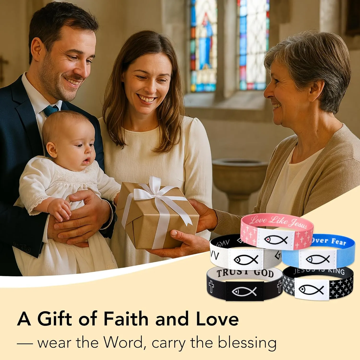 Daily Bible Verse Bracelet  Chritian Gift for Women & Men | Scan to Read 1000  Scriptures | Inspirational Bible Verse Bracelets