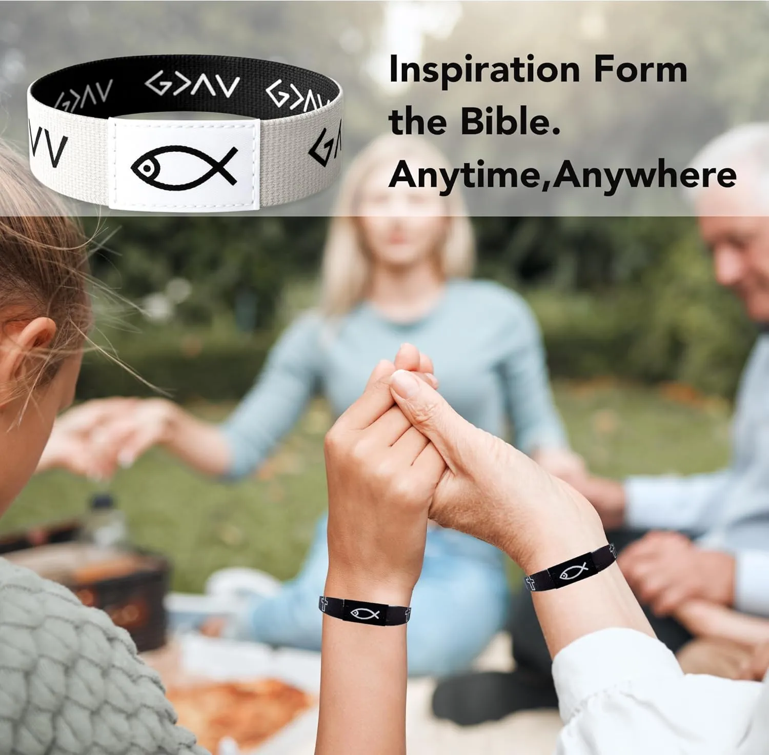 Daily Bible Verse Bracelet  Chritian Gift for Women & Men | Scan to Read 1000  Scriptures | Inspirational Bible Verse Bracelets