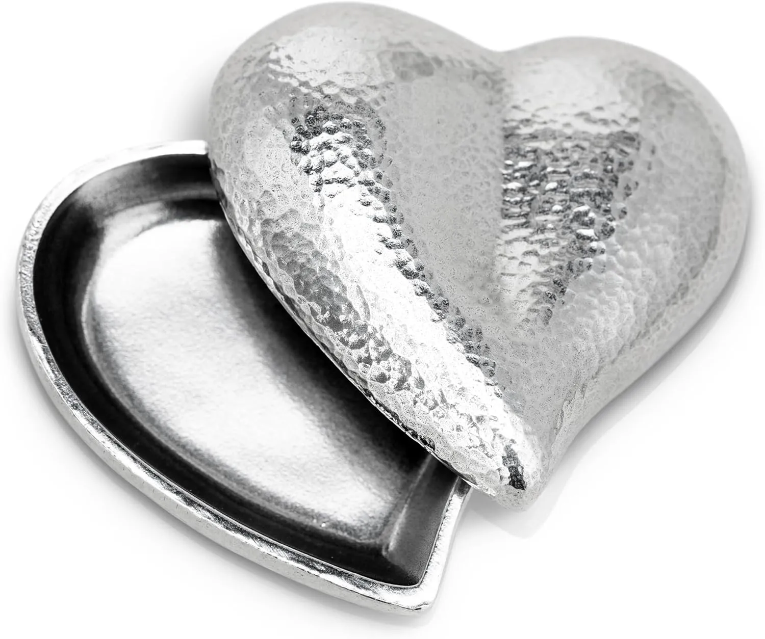 DANFORTH  Heart Treasure Box, Compact Heart Shaped Metal Keepsake Box for Small Jewelry, Gift of Love, Hand Cast Fine Pewter, Made In USA, 2  Wide