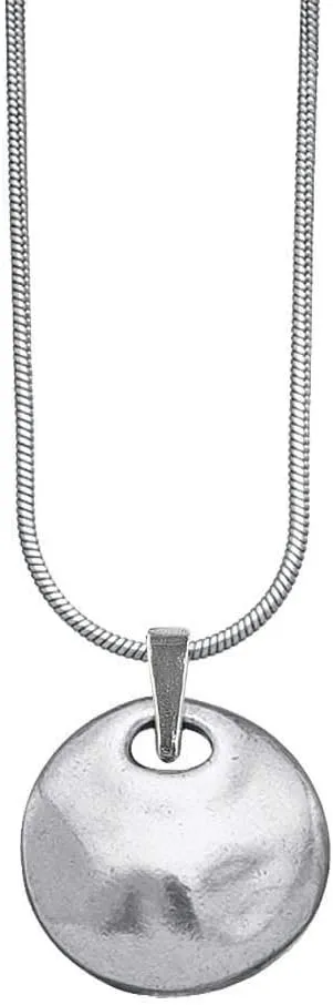 DANFORTH  'Serenity' Necklace | Sterling Silver Chain With Pewter Pendant | 18 Inches Long & 3/4 Inch Handmade Pewter Charm | Made in USA