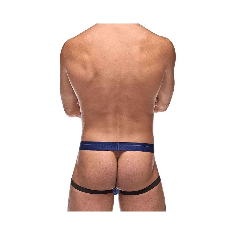 Diamond Mesh Jock Ring Blue S/M