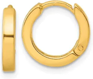 Diamond2Deal Sterling Silver Gold-plated Hoop Earrings (Length 0.51 in, Width 0.51 in)