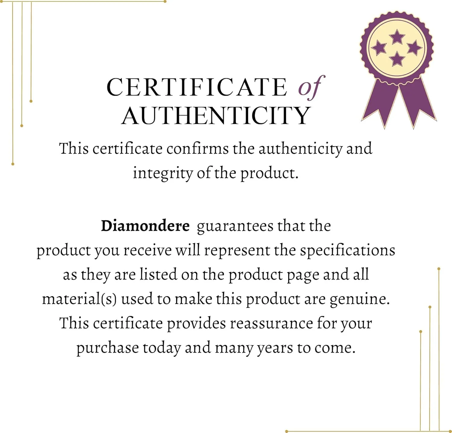 Diamondere Natural and Certified Gemstone Solitaire Necklace in 14k Solid Gold | 0.40 Carat Pendant with Chain